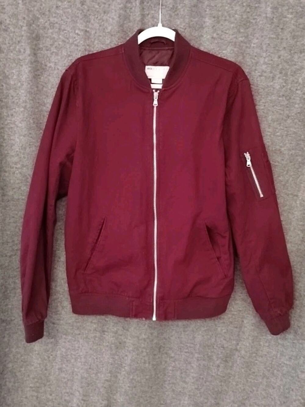 ASOS Burgundy Men’s Bomber Jacket Size Medium - Good Mechanic Coat